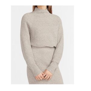 Express Mock Neck Tan Sweater in Size XS